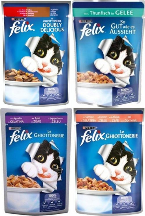 Pouch Karışık Kedi Maması 100 Gr 4 Adet