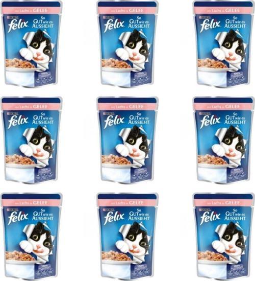 Pouch Somonlu Yaş Kedi Maması X 9 Adet