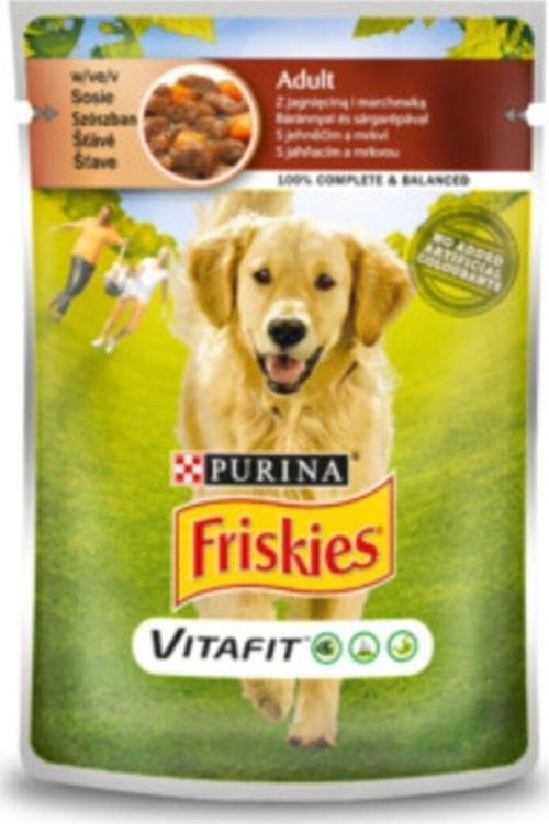 Kuzu Etli Havuçlu Yaş Mama.Yetişkin Köpek Maması 100 Gr 20 Adet