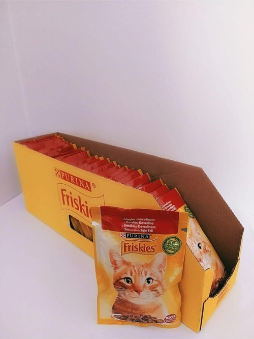 Frıskıes Sığır Etli Yaş Kedi Maması 26'Lı Paket