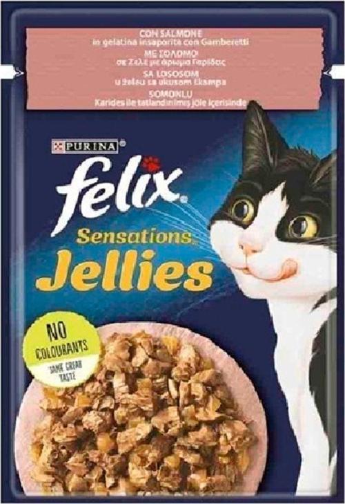 Sensation Somon & Karidesli Kedi Yaş Mama 85 Gr X 12 Adet