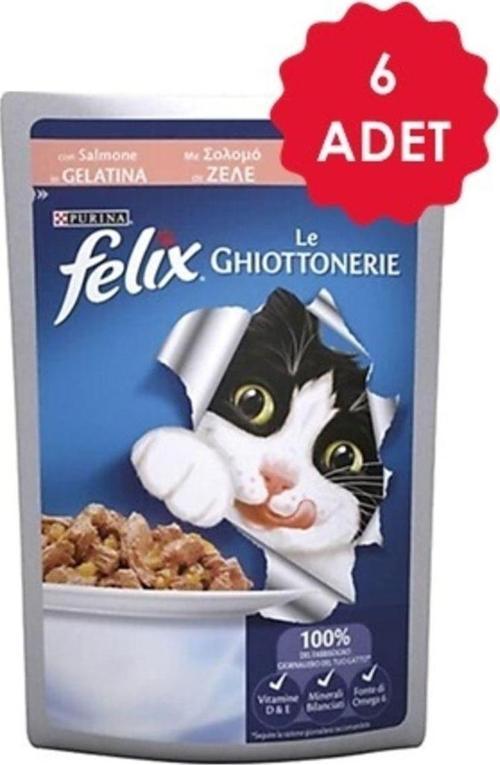 Somonlu Yaş Kedi Maması 6 Adet X 85 Gr