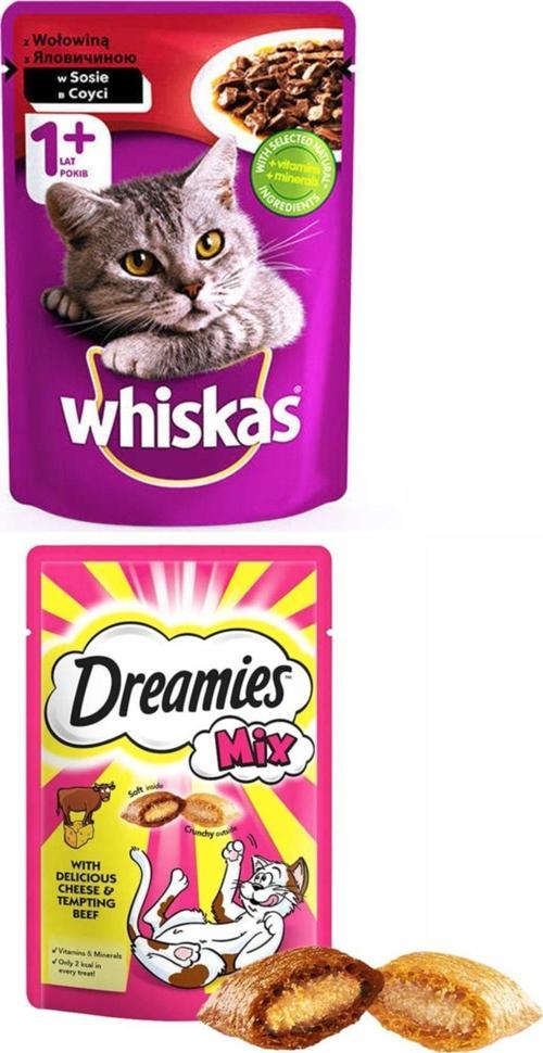 Gravy Biftekli Kedi Maması 100 Gr +Dreamies Mix Kedi Ödül Maması Peynirli-Sığır Etli 60Gr