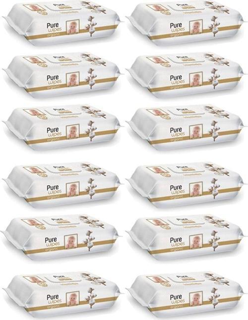 Wipes Pamuklu Organic Islak Mendil 90' Lı 12 Paket 1080 Yaprak