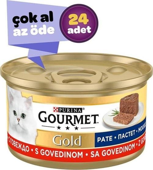 Gold Kıyılmış Sığır Etli Kedi Konservesi 85Grx24Adet