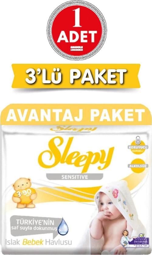 3'Lü Sensitive Islak Havlu 90 Lı 1 Adet