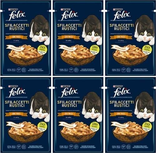 6 Adet Felıx 80Gr Lezzetli Et Dilimleri Tavuklu