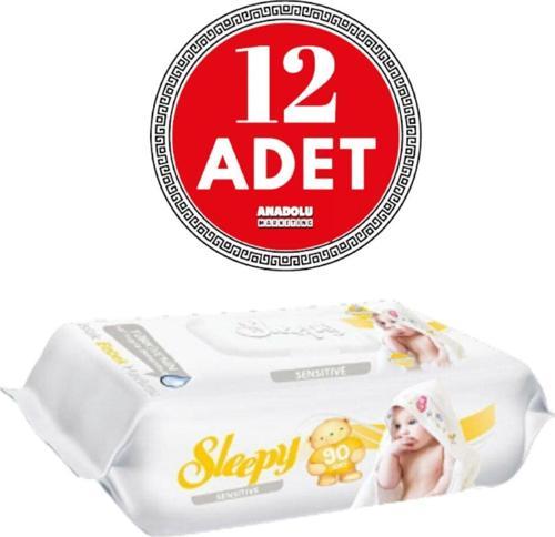 Sensitive Islak Mendil 90 Yaprak 12 Adet