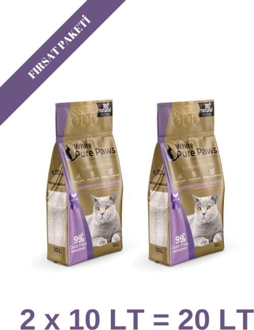 Ince Taneli Lavanta Kokulu Bentonit Kedi Kumu 10 Litre X 2 Adet
