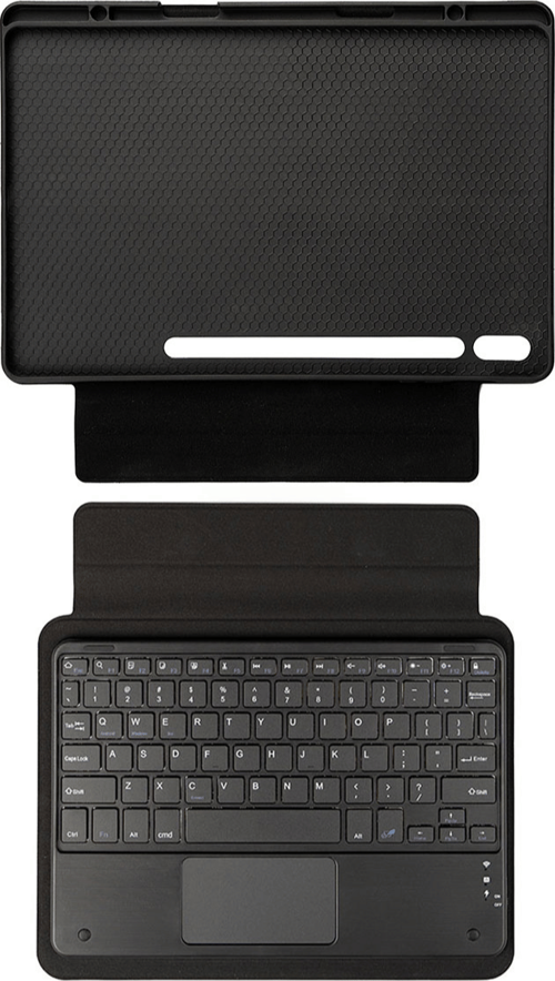 Galaxy Tab S10 Plus Uyumlu 12.4 inç Fuchsia Savvy Kılıf Bluetooh Bağlantılı Standlı Klavyeli