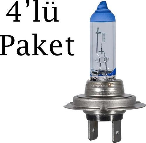 Tecpo Ampul Halojen 12V 55W Süper Beyaz Px26D 4'lü Paket