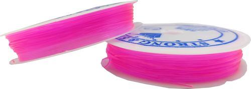 Pembe Misina 1.0 mm Esnek Silikon El İşi Takı Aksesuar Misinası - 1 Adet