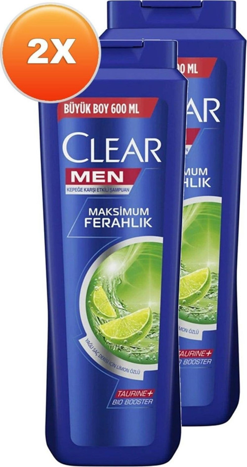 Men Yağlı Saç Derisi İçin Maksimum Ferahlık Şampuan 600 ml x 2