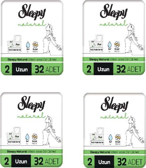 Natural Ultra Hassas Günlük Ped No:2 Uzun 128 Adet Ped Fırsat Paketi