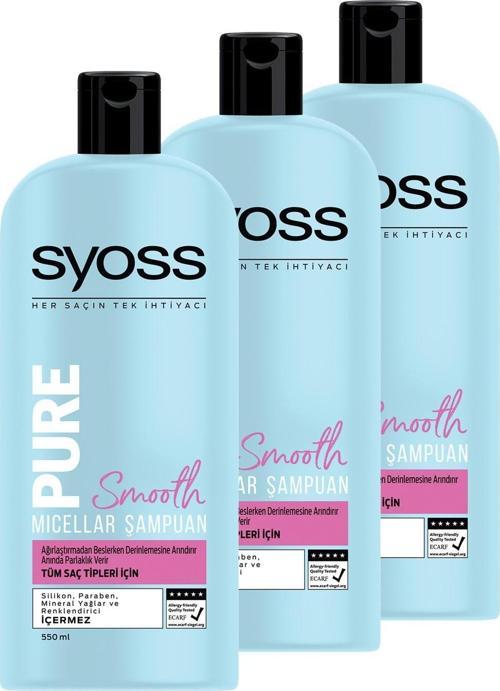 Pure Smooth Micellar Şampuan 500 ml x 3 Adet