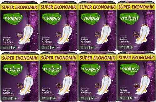 Supernight Hijyenik Ped Süper Gece 14'Lü 8 Adet