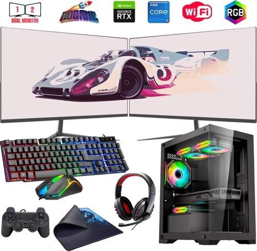 I5 14400F 16GB DDR4 480SSD 8GB RTX3050 Çift 24" Monitörlü (Gaming SET)