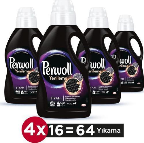 Siyah Yenileme Sıvı Çamaşır Deterjanı 4 Adet X 1 Litre (Küçük Boy) 64 Yıkama