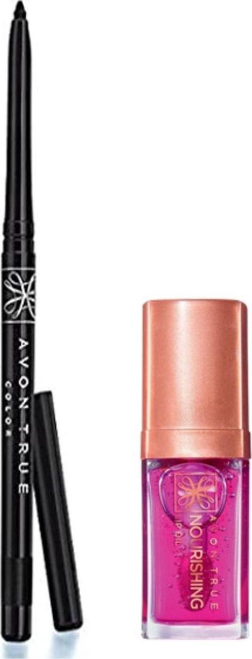 True Nourıshıng Dudak Bakım Yağı Blossom 7Ml + Glimmerstick Asansörlü Göz Kalemi Blackest Black