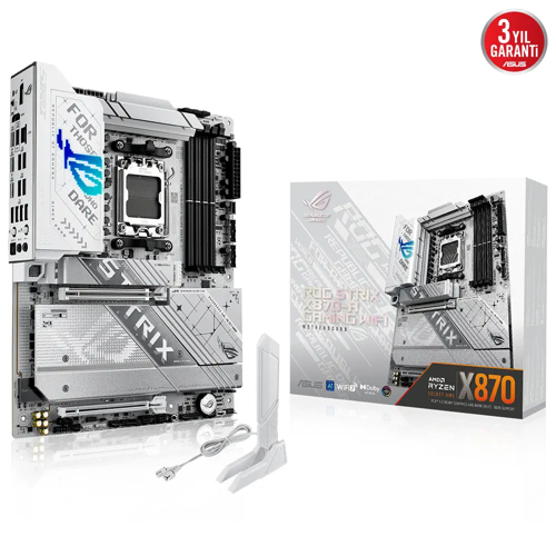 ROG STRIX X870-A GAMING WIFI, 4xDDR5, 4xM.2, HDMI, DP, Type-C, Wi-Fi 7, Bluetooth v5.4, AMD Ryzen 9000-8000 ve 7000