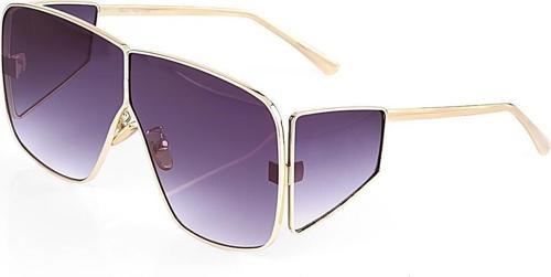 Ae2004C2B4447 Yanları Korumalı Siyah Altın Çerçeveli Kare Degrade Unisex Güneş Gözlüğü