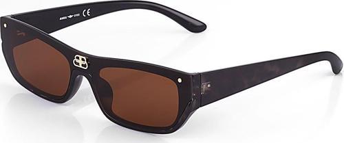 Ae2028C3B4548 Leopar Kahverengi Cam Geometrik Kadın Güneş Gözlüğü