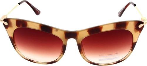 Kadın Güneş Gözlüğü Cat Eyes Tasarım Leopar Gold Çerceve Degrade Cam