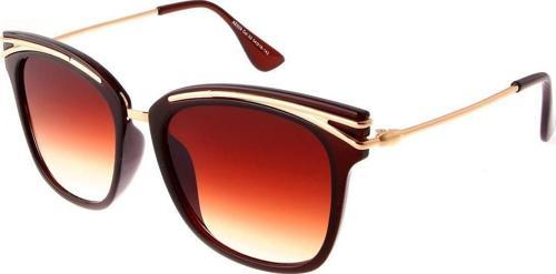 Kadın Güneş Gözlüğü Dikdörtgen Tasarım Kahverengi Çerçeve Kahverengi Cam