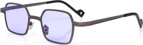 Kadın Güneş Gözlüğü Metal Dikdörtgen Çerçeve Mor Cam