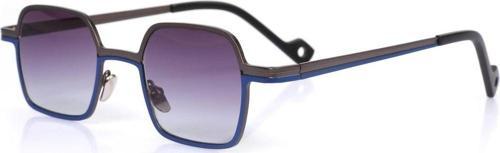 Kadın Güneş Gözlüğü Metal Dikdörtgen Çift Renk Çerçeve Çerçeve Degrade Cam