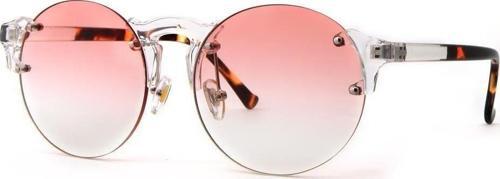 Kadın Güneş Gözlüğü Yuvarlak Tasarım Leopar Detaylı Gümüş Çerceve Degrade Cam