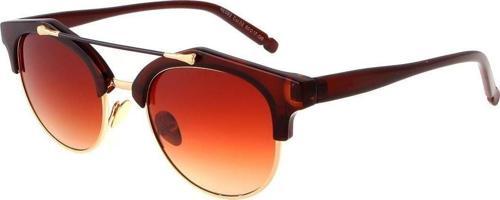 Kadın Güneş Gözlüğü Oval Tasarım Kahverengi Çerceve Kahverengi Cam