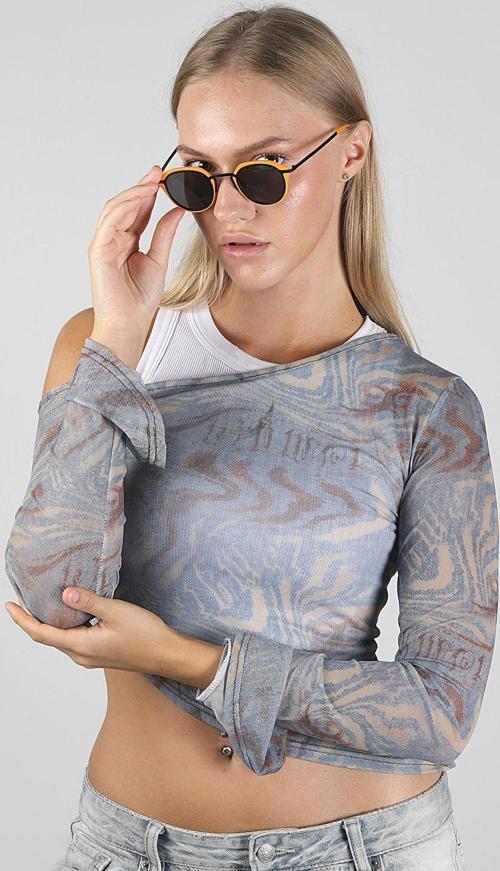 Oval Turuncu Çerçeve Siyah Cam Ce Belgeli Unisex Güneş Gözlüğü Ae20495120143C59 Uv400 Korumalı