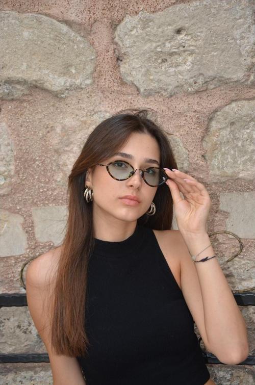 Mavi Camlı Kamuflaj Çerçeveli Kadın Güneş Gözlüğü Ae2210C7