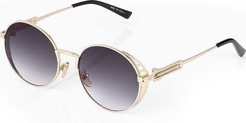 Siyah Mat Cam Sarı Metal Çerçeve Unısex Güneş Gözlüğü