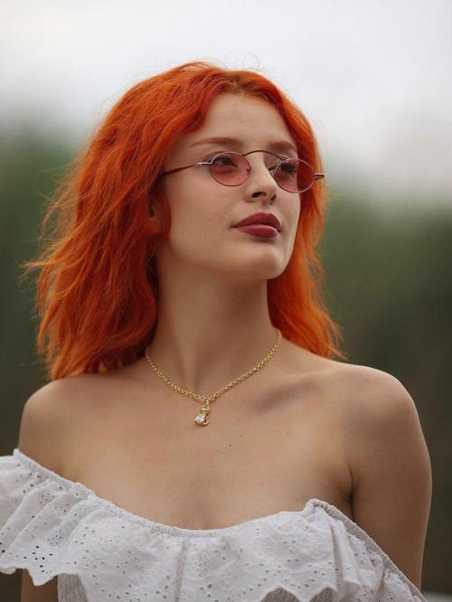 Yuvarlak Pembe Unisex Güneş Gözlüğü Yw-8073E