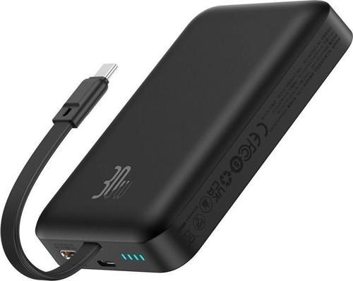 Magsafe Mini Type-C Kablolu Wireless Powerbank 10.000 mAh 30W - Siyah