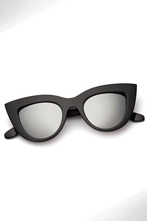 Uv400 Korumalı Siyah Çerçeve Gümüş Aynalı Cam Cat Eyes Kadın Snowboard/Kayak Gözlüğü