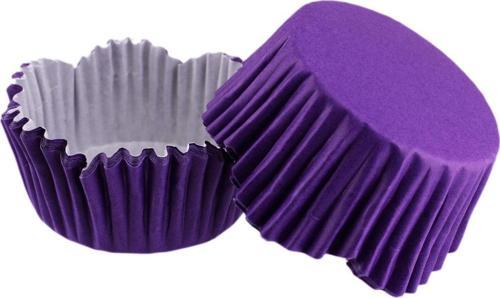 Cupcake Kalıbı Pet Kapsül Dalgalı Kek Kalıbı 65X38 MM (100 Adet) Lila