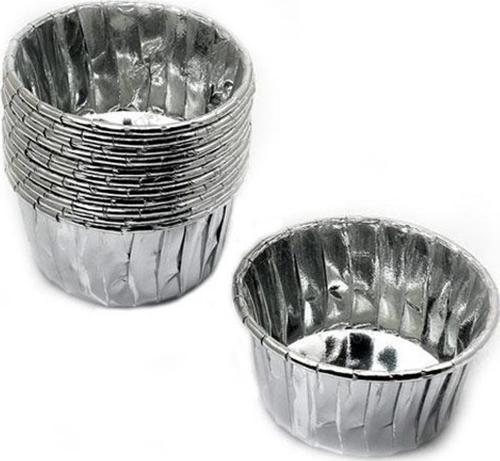 Cupcake Kalıbı Büyük Boy 62*40 Sufle-Muffin Kek Kalıbı  (16 Adet)  Gümüş