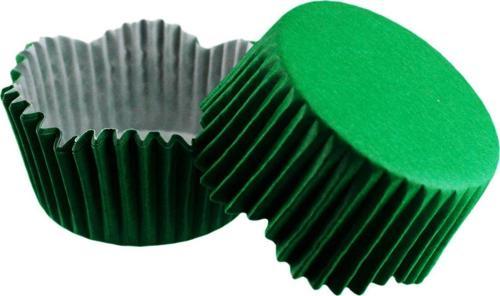 Cupcake Kalıbı Pet Kapsül Dalgalı Kek Kalıbı 65X38 MM (100 Adet) Yeşil