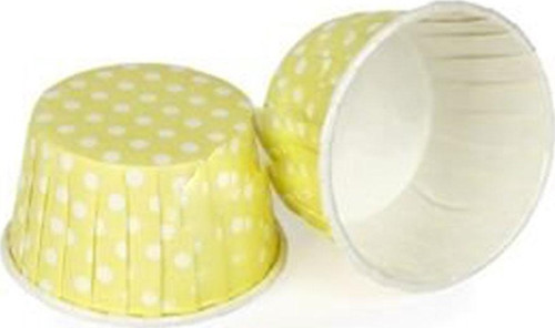 Cupcake Kalıbı Küçük Boy 44*35 Mm (100 Adet) Puantiyeli Sarı