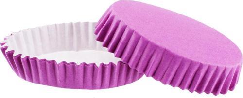 Cupcake Kalıbı Pet Kapsül Oval Model Düz Renk (100 Adet) F11  Mor