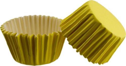 Kek Kalıbı Pet Kapsül 52X45 MM Kağıt Cupcake Kalıbı (100 Adet)  Sarı