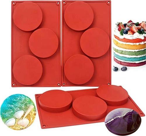 Silikon Kek Sabun Ve EpoksiKalıbı Sığı 3 lü Yuvarlak