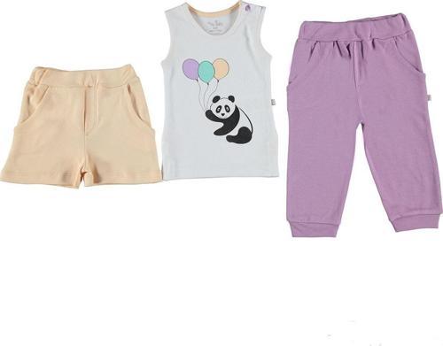 Baby 3 lü Yazlık Set (Atlet-Pantolon-Şort) 6-9 Ay