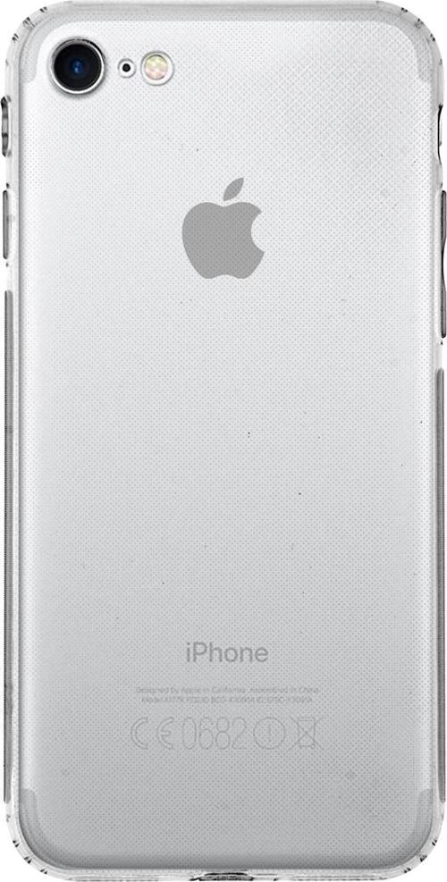 Apple iPhone 8 Kapak Kamera Korumalı Tıpalı Şeffaf Silikon Kılıf