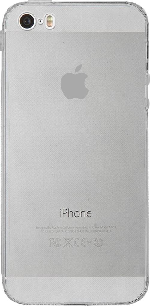 Apple iPhone 5S Kapak Kamera Korumalı Tıpalı Şeffaf Silikon Kılıf