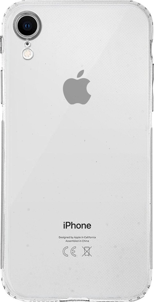Apple iPhone XR Kapak Kamera Korumalı Tıpalı Şeffaf Silikon Kılıf