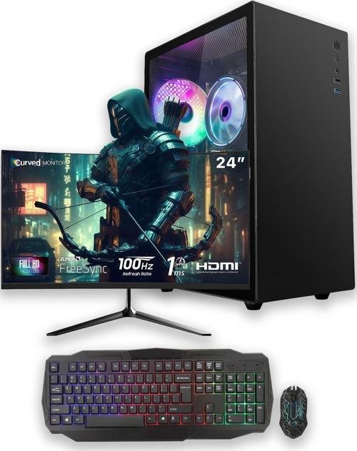 e-Vix Drysus i5-4440 16GB 512GB SSD RX 550 4GB 24" Oyuncu Masaüstü Bilgisayarı